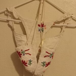 Crochet Floral Bikini Set